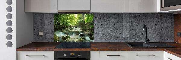 Crédence cuisine en verre Chute d'eau dans la forêt