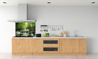 Crédence cuisine en verre Chute d'eau dans la forêt