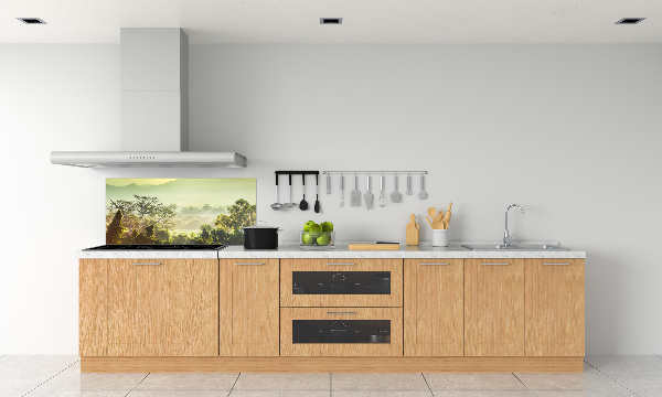 Crédence de cuisine en verre La jungle