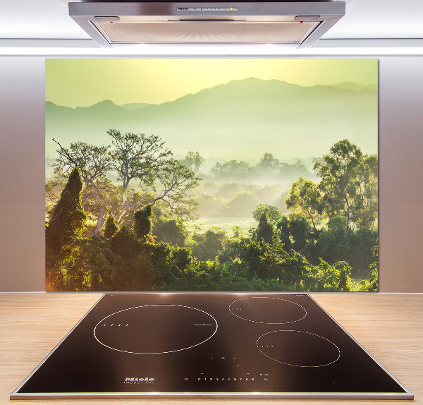 Crédence de cuisine en verre La jungle