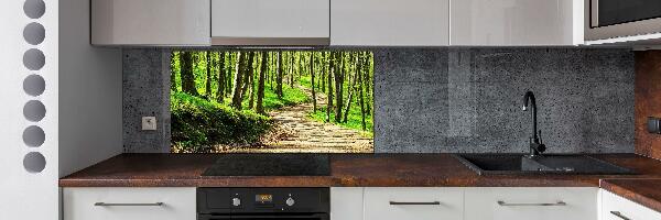 Crédence en verre avec motif Sentier dans la forêt