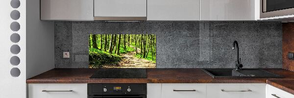 Crédence en verre avec motif Sentier dans la forêt