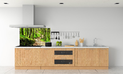 Crédence en verre avec motif Sentier dans la forêt