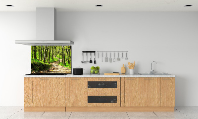 Crédence en verre avec motif Sentier dans la forêt