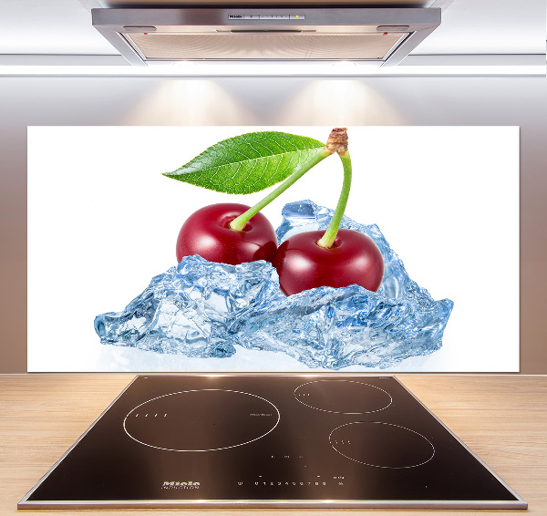 Panneau crédence cuisine Cerise avec glace