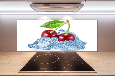 Panneau crédence cuisine Cerise avec glace
