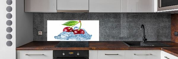 Panneau crédence cuisine Cerise avec glace