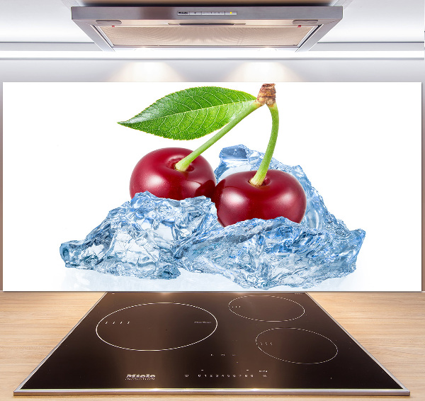 Panneau crédence cuisine Cerise avec glace