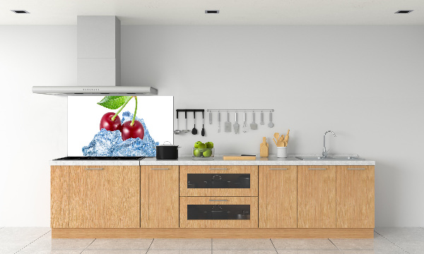 Panneau crédence cuisine Cerise avec glace