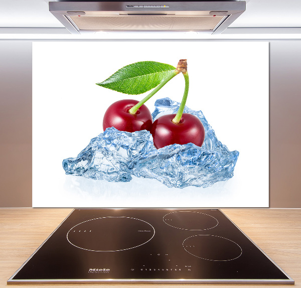 Panneau crédence cuisine Cerise avec glace