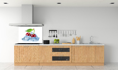 Panneau crédence cuisine Cerise avec glace
