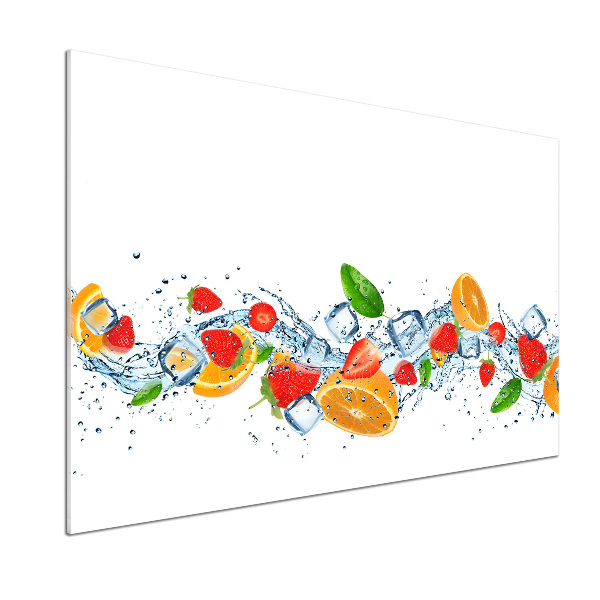 Crédence en verre avec motif Fruits sur glace