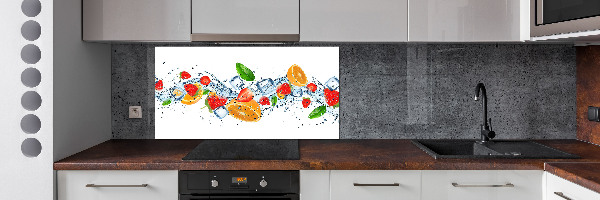 Crédence en verre avec motif Fruits sur glace
