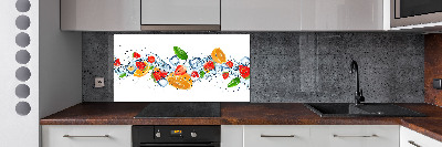 Crédence en verre avec motif Fruits sur glace