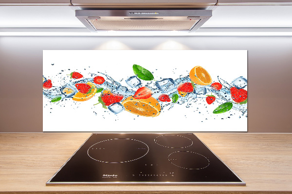 Crédence en verre avec motif Fruits sur glace