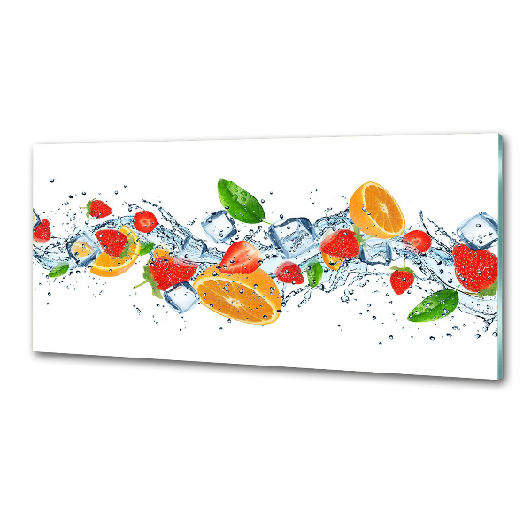 Crédence en verre avec motif Fruits sur glace