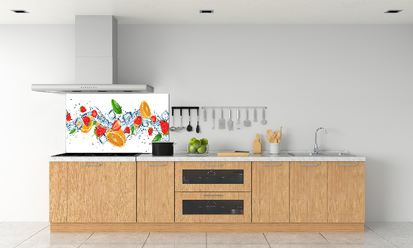 Crédence en verre avec motif Fruits sur glace
