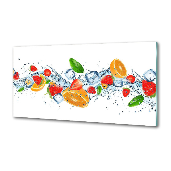 Crédence en verre avec motif Fruits sur glace