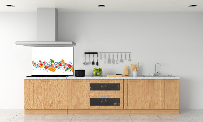 Crédence en verre avec motif Fruits sur glace