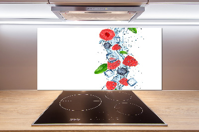 Crédence de cuisine en verre Fruits des bois avec glace