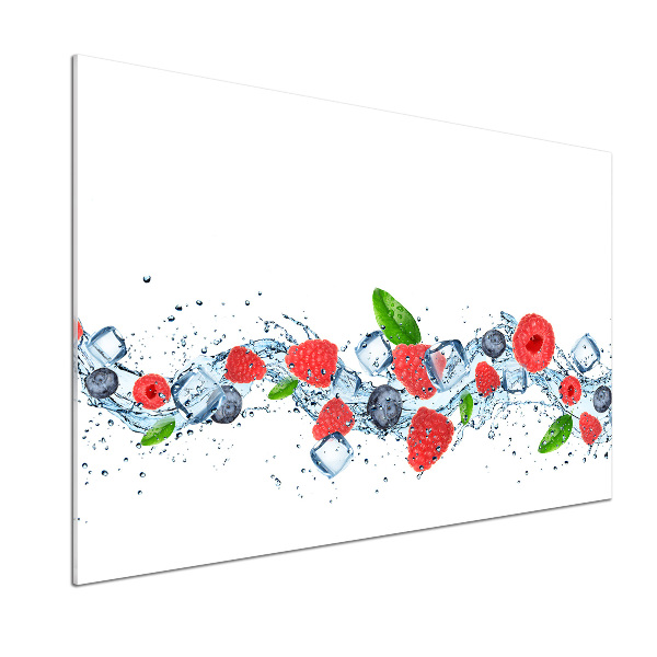 Crédence de cuisine en verre Fruits des bois avec glace