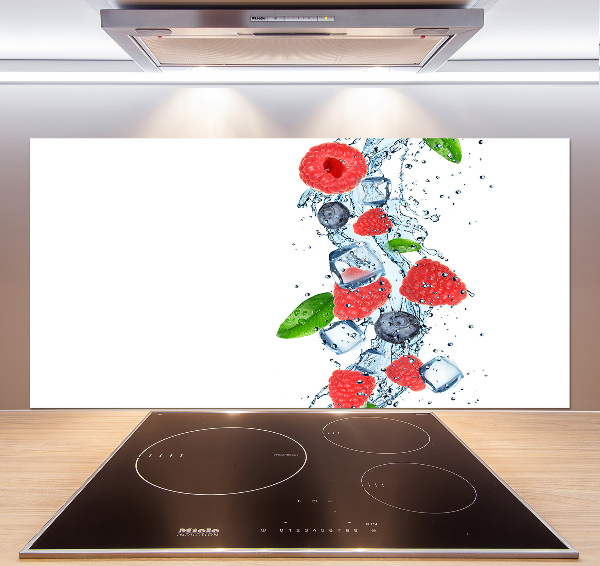 Crédence de cuisine en verre Fruits des bois avec glace