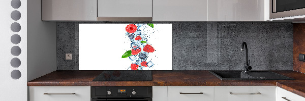 Crédence de cuisine en verre Fruits des bois avec glace