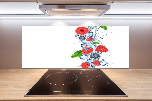 Crédence de cuisine en verre Fruits des bois avec glace