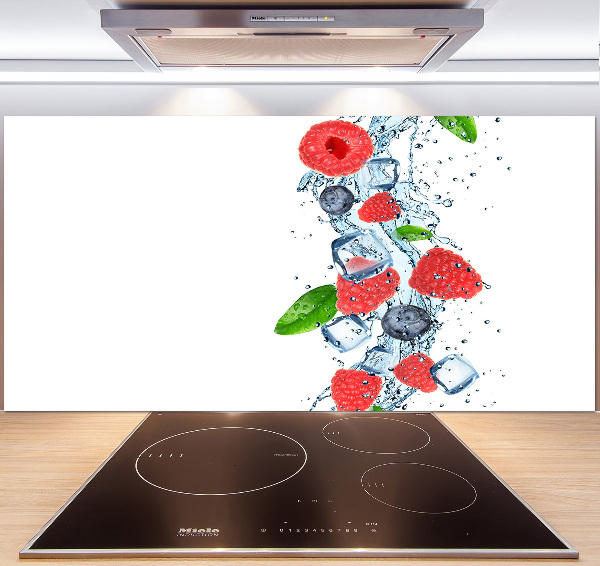 Crédence de cuisine en verre Fruits des bois avec glace