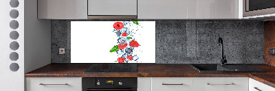 Crédence de cuisine en verre Fruits des bois avec glace