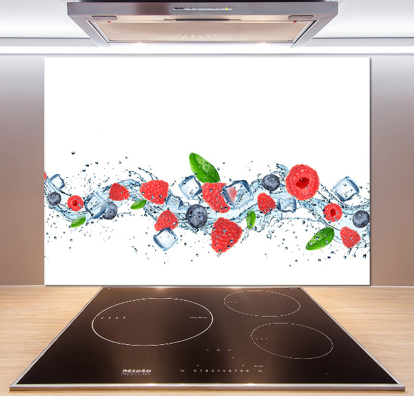 Crédence de cuisine en verre Fruits des bois avec glace
