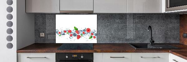 Crédence de cuisine en verre Fruits des bois avec glace