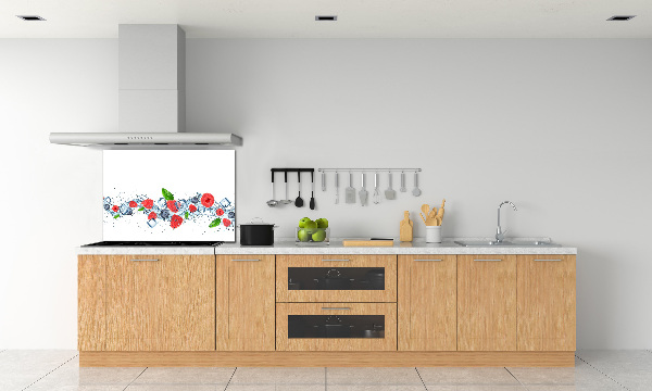 Crédence de cuisine en verre Fruits des bois avec glace