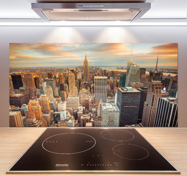 Panneaux muraux cuisine New York City bird's eye flight