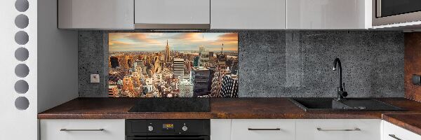 Panneaux muraux cuisine New York City bird's eye flight
