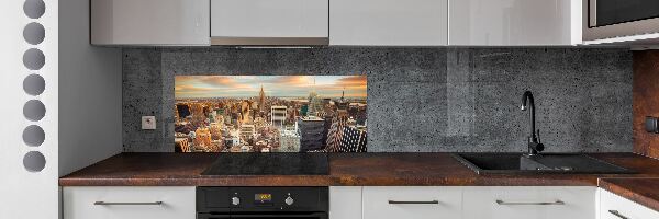 Panneaux muraux cuisine New York City bird's eye flight