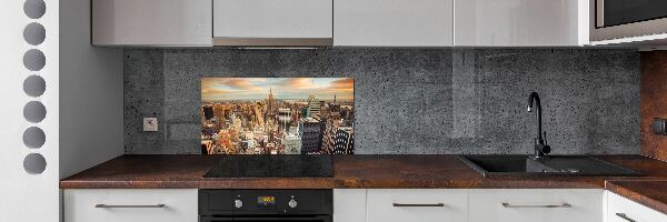 Panneaux muraux cuisine New York City bird's eye flight