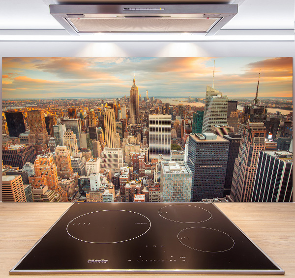 Panneaux muraux cuisine New York City bird's eye flight