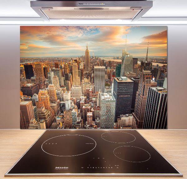 Panneaux muraux cuisine New York City bird's eye flight