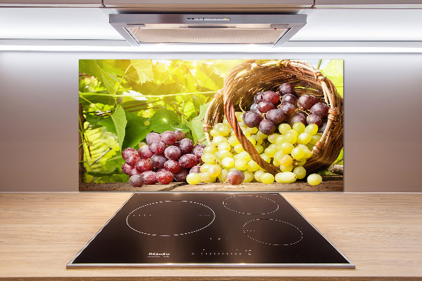Panneau crédence cuisine Raisins dans un panier