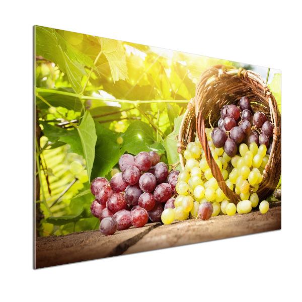 Panneau crédence cuisine Raisins dans un panier
