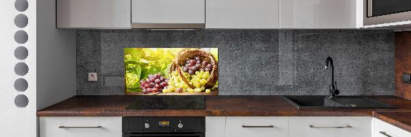 Panneau crédence cuisine Raisins dans un panier