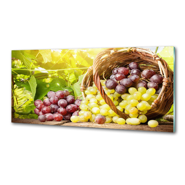 Panneau crédence cuisine Raisins dans un panier
