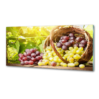 Panneau crédence cuisine Raisins dans un panier