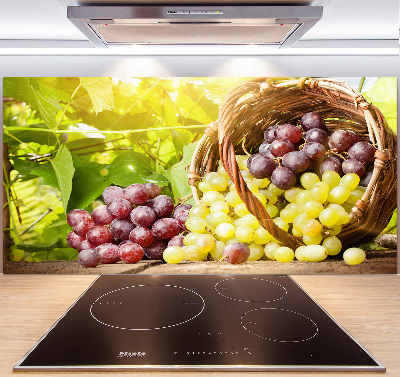 Panneau crédence cuisine Raisins dans un panier