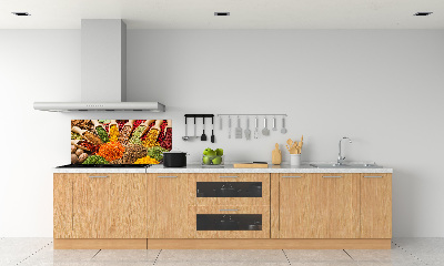 Panneau crédence cuisine Épices colorées