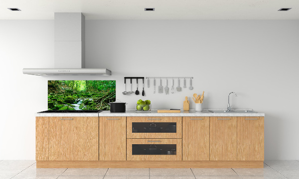 Panneau crédence cuisine Ruisseau dans la forêt