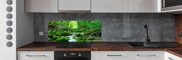 Panneau crédence cuisine Ruisseau dans la forêt