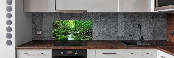Panneau crédence cuisine Ruisseau dans la forêt