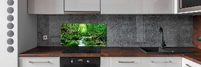 Panneau crédence cuisine Ruisseau dans la forêt